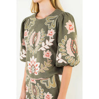 Olive in Bloom Top