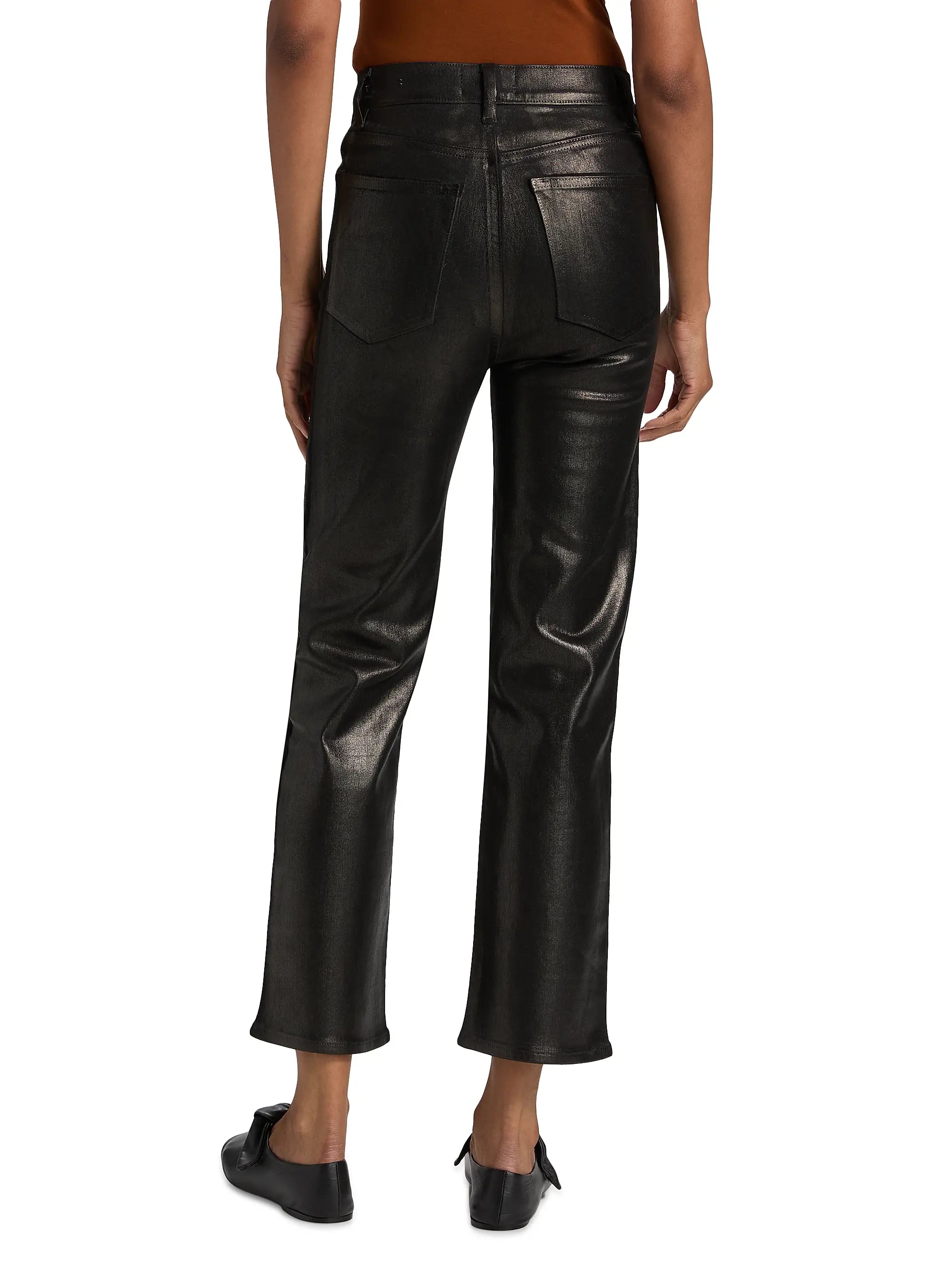 Le Sleek Straight Faux Leather Pants