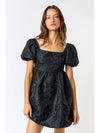 Black Puff Sleeve Dress
