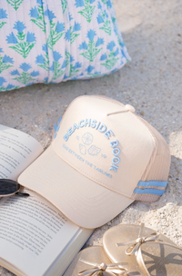 Beachside Book Club - Tan Canvas Trucker Hat