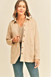 Suede Button Up Jacket