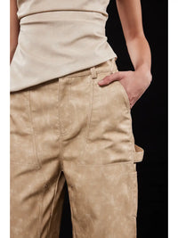 Distressed Asymmetrical Leather Top