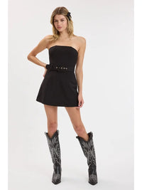 midnight black mini dress