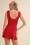 Sleeveless Wrap Tie Front Dress