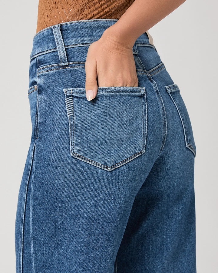 PAIGE Anessa w Twisted Outseam Panel Raw Hem / Hollyhock