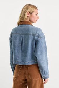 The Denim Swing Cropped Jacket