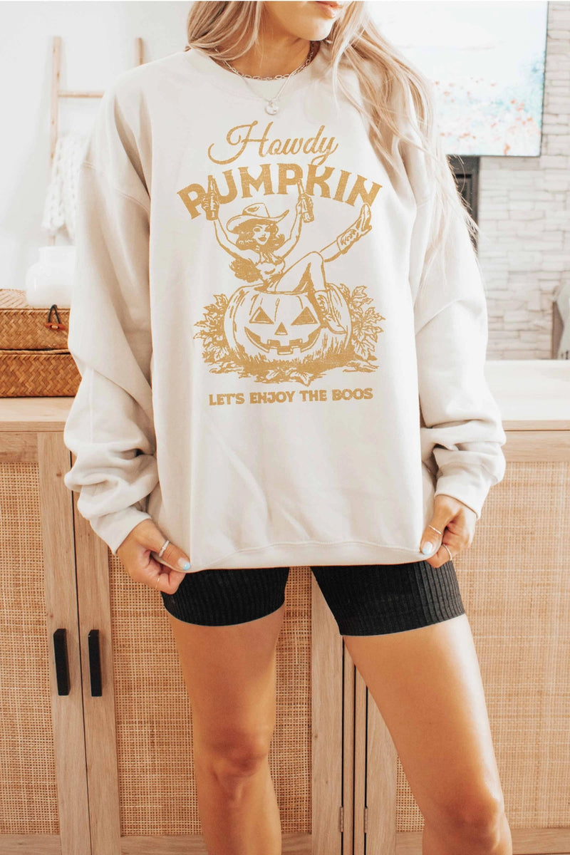 Howdy Pumpkin Oversized Sweatshirt