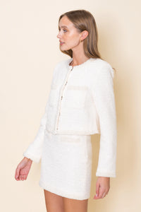 Pearl Trim Crop Jacket