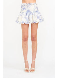 Sammie Blue Floral Skirt