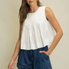 Sleeveless Pintuck Top