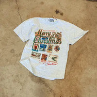 Have A Merry Christmas, Stamps Boxy Cotton T-Shirt