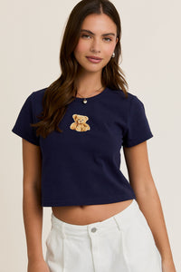 Embroidered Bear Baby Tee