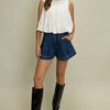 Sleeveless Pintuck Top