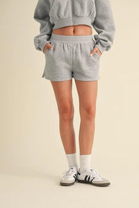 Heather Cozy Fleece Micro Sweatshorts