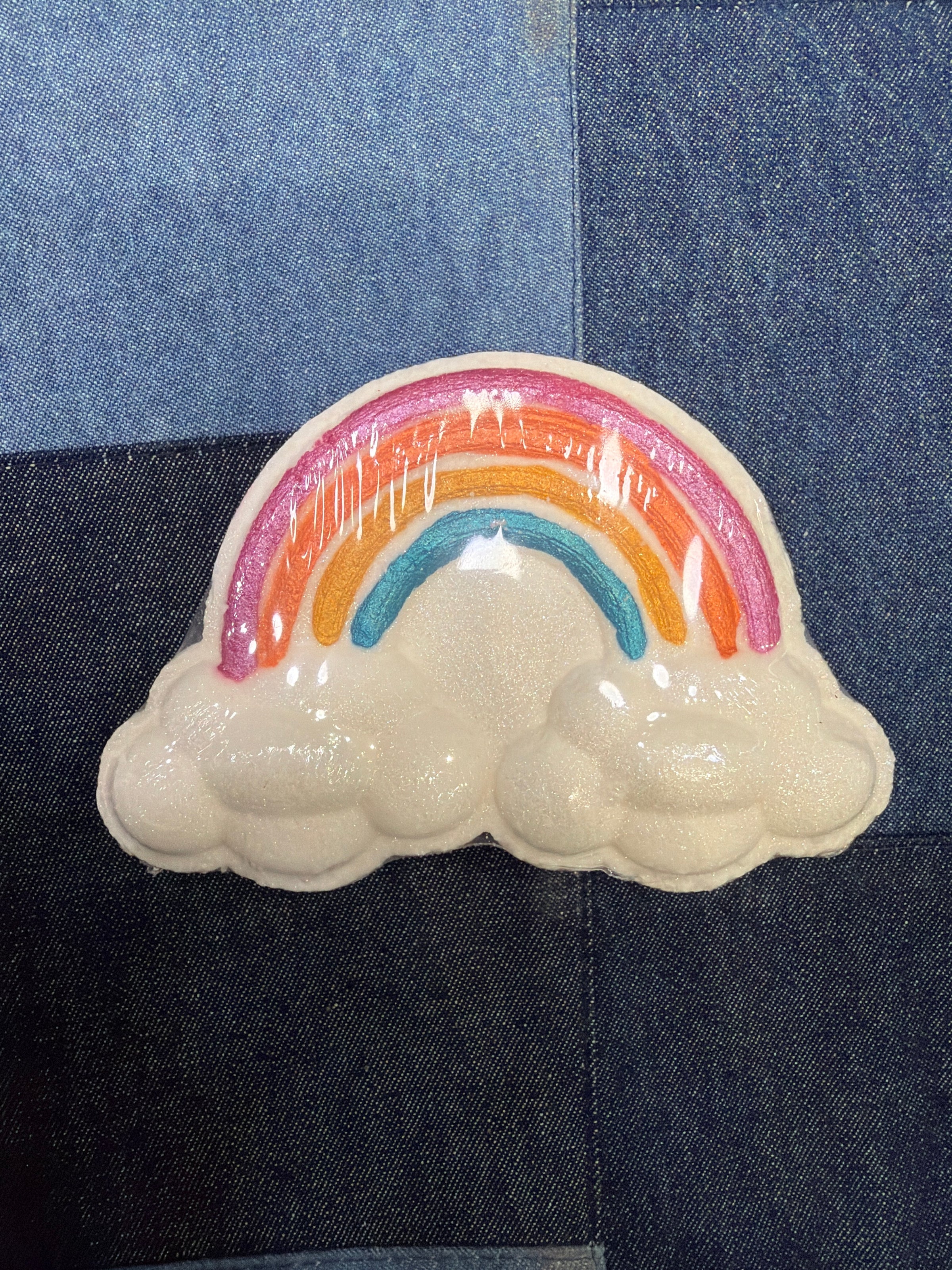 Rainbow bath bomb