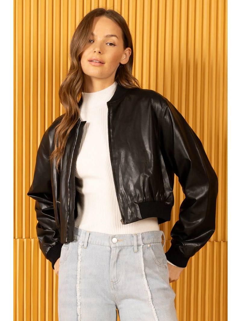 Faux Leather Jacket