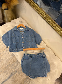 Denim Crop Shirt