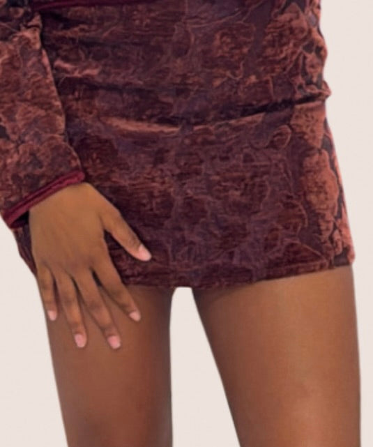 Jacquard mini skirt