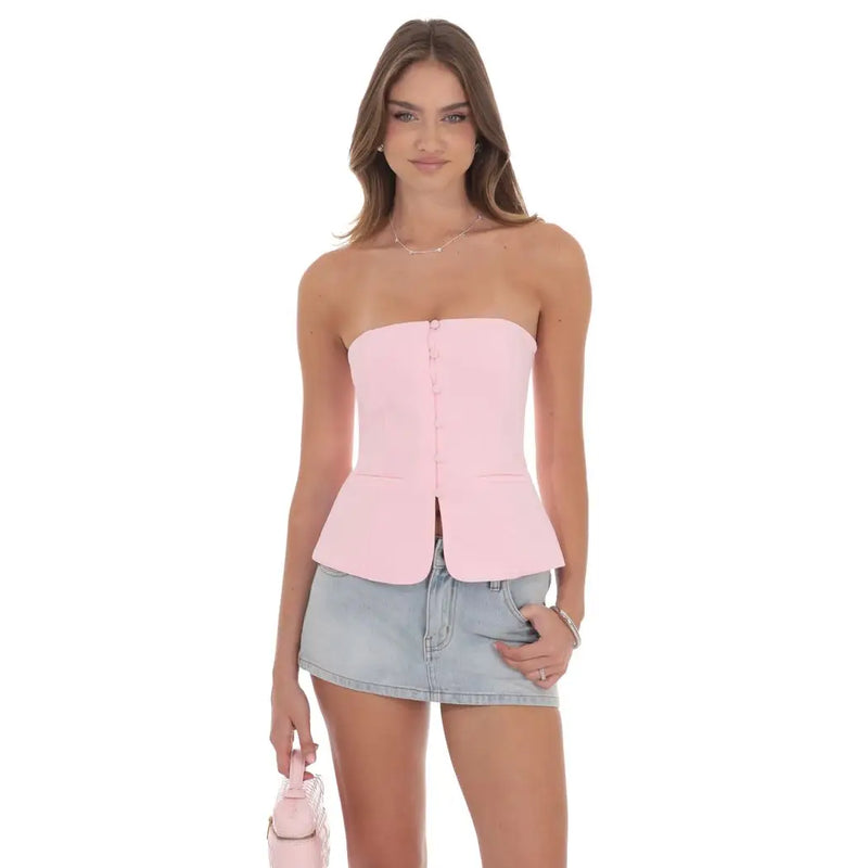 Strapless Tailored Vest