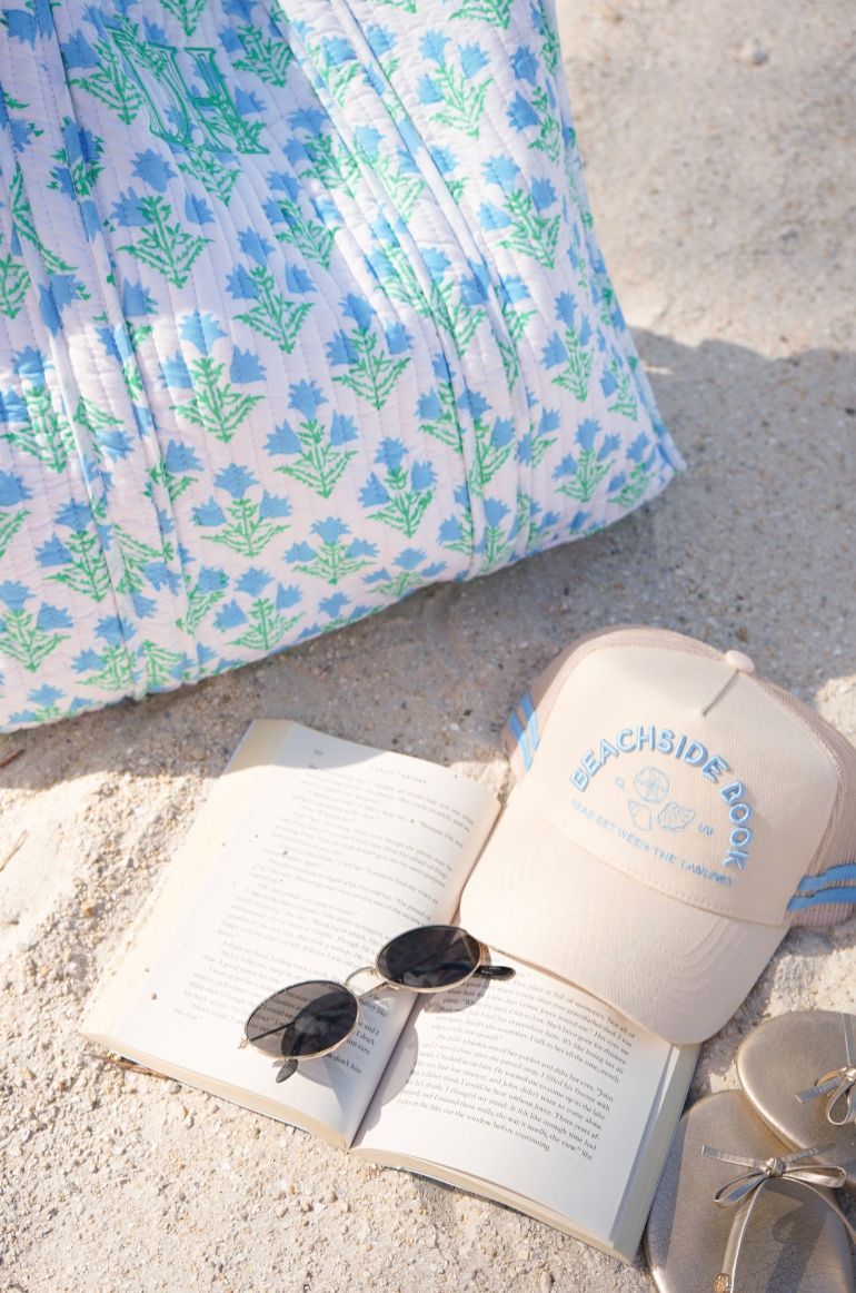Beachside Book Club - Tan Canvas Trucker Hat