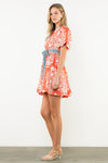 Puff Sleeve Print Dress
