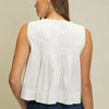 Sleeveless Pintuck Top