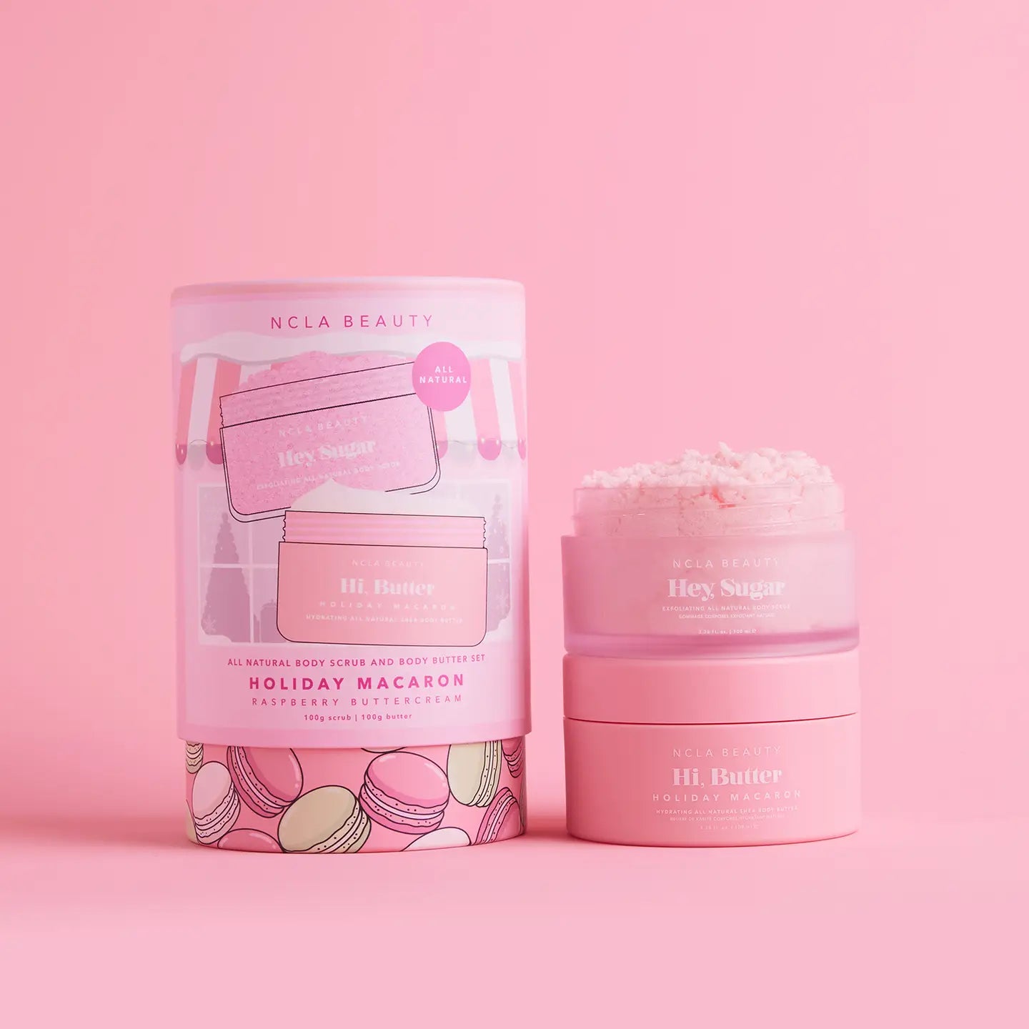 Holiday Macaron Body Scrub + Body Butter Holiday Gift Set