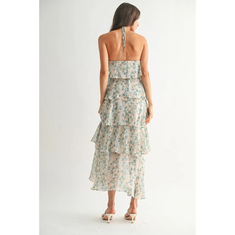 Tiered Floral Maxi Dress
