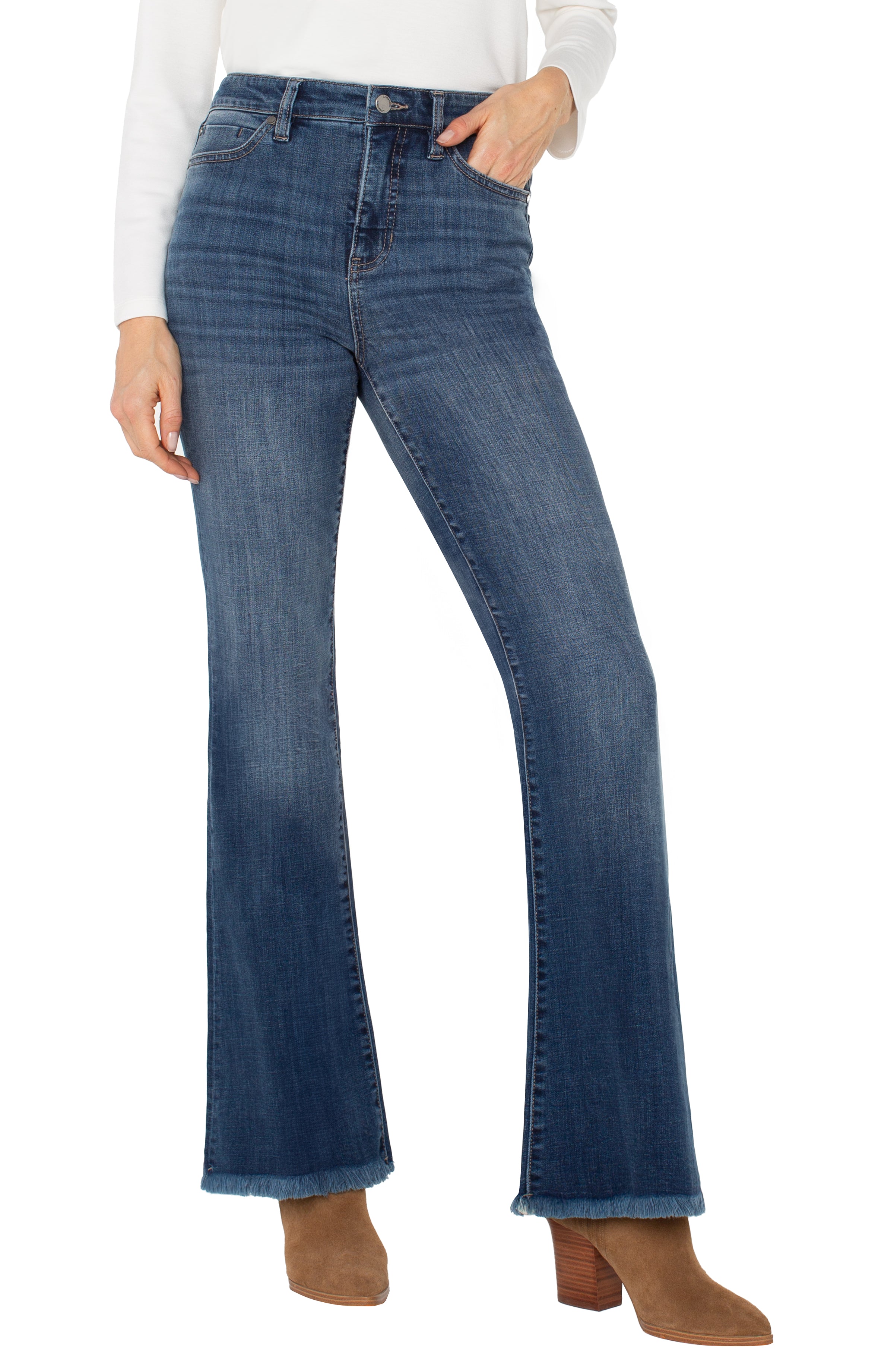 Hannah High Rise Flare with Hem