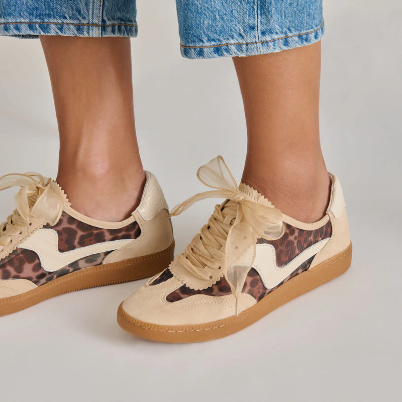 Notice Mesh Leopard Sneakers