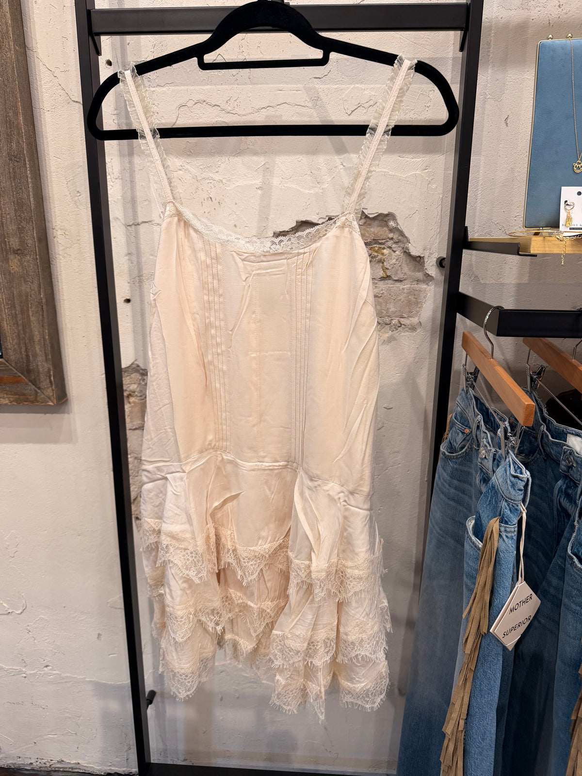 The Scallop Lace Mini Dress
