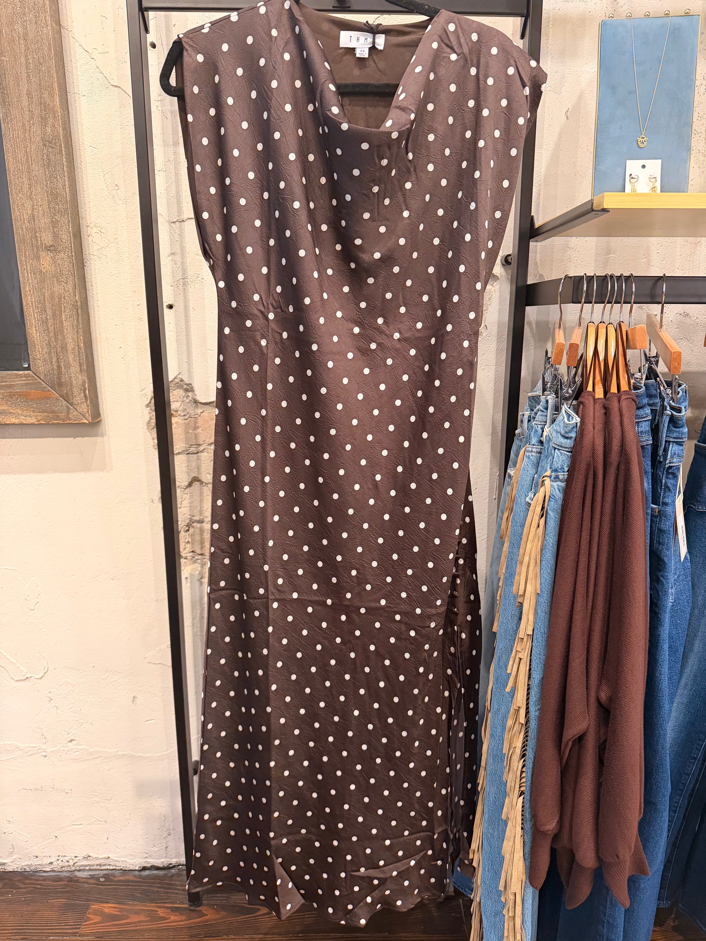 The Dot Slit Dress