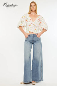 Renee Essentials Mid Rise Super Wide Jeans