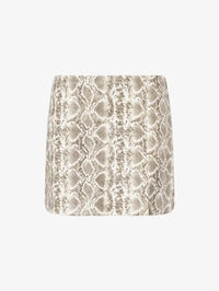 Faux Snake Print Mini Skirt