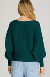 Long Sleeve Teal Sweater