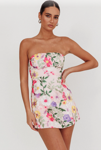 Floral Embellished Mini Dress