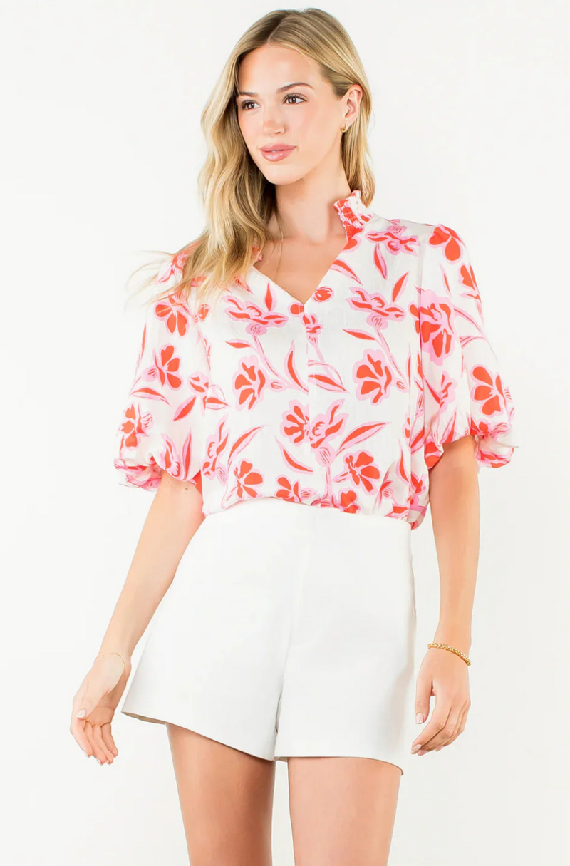 Puff Sleeve Print