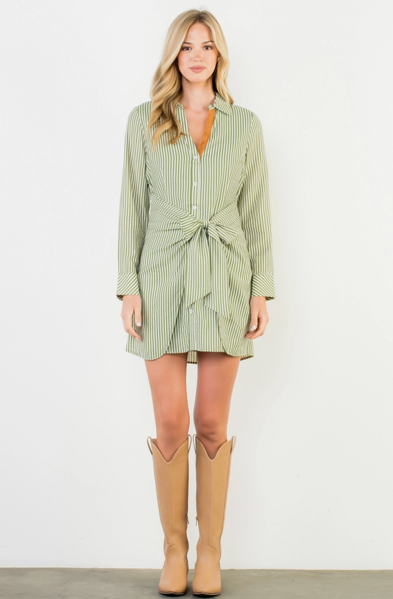 Long Sleeve Striped Dress