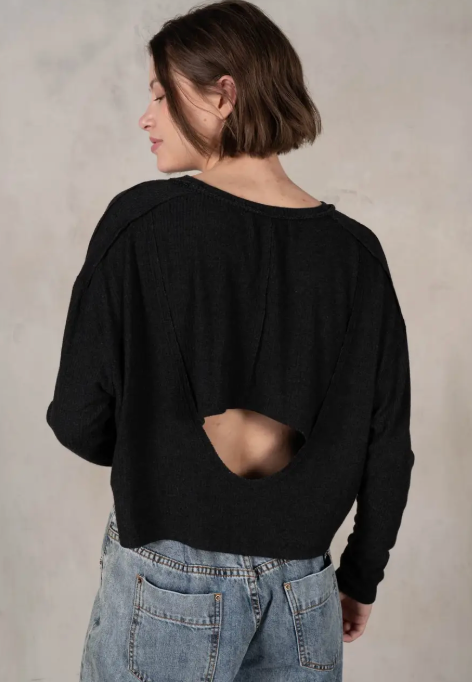 Boxy Top with Open Back