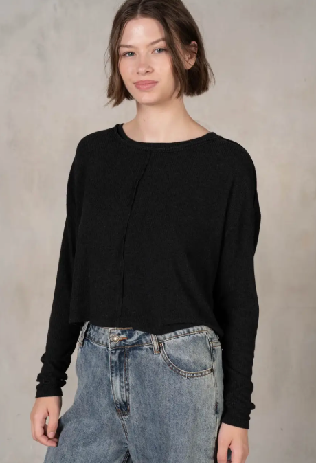Boxy Top with Open Back