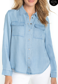 Denim Shirt with Pockets
