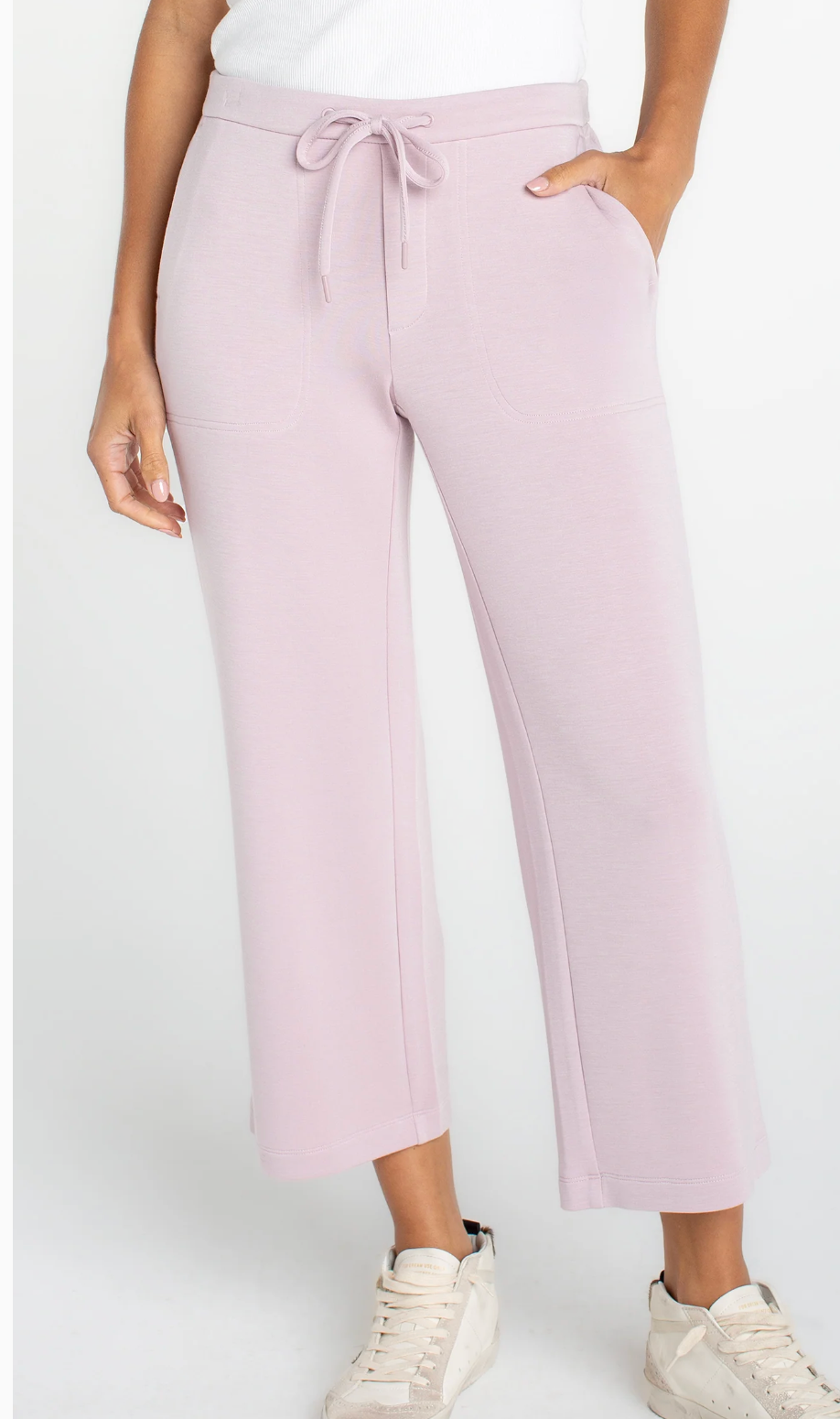 Wide Leg Butter Crop