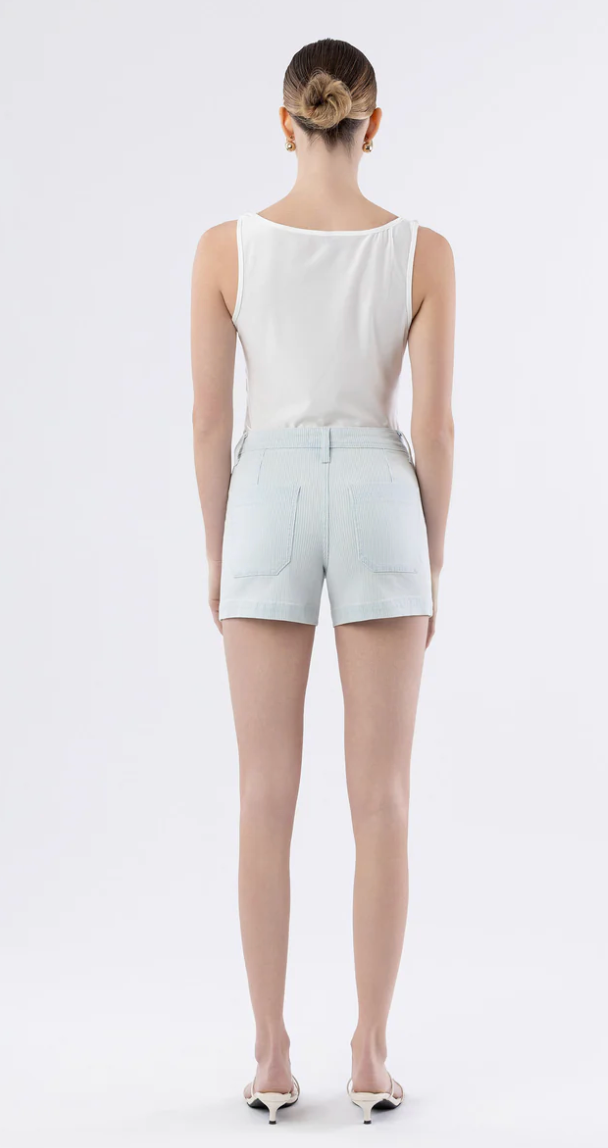Striped Patch Pocket Shorts