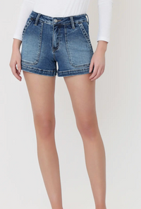 High Rise Patch'D Shorts