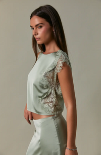 Silk Lace Detail Top