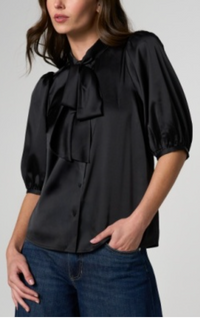 The Noir Bow Blouse