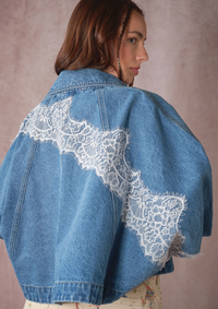 Love Me In Lace Denim Jacket