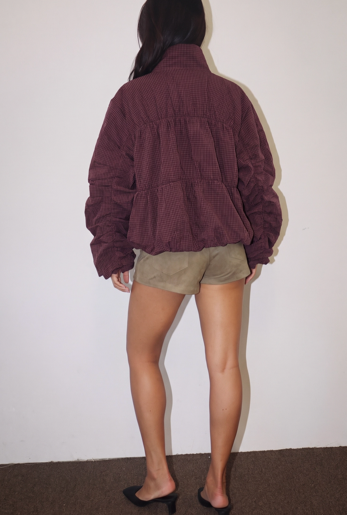 Burgundy Bloom Quilted Jacket