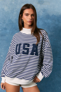 Navy Striped USA Set