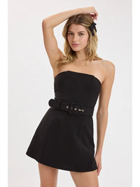 midnight black mini dress
